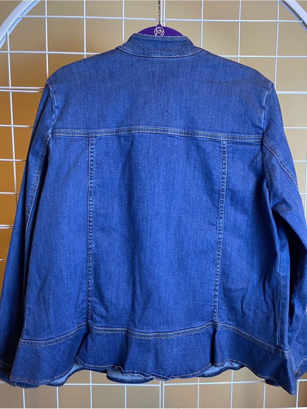 Coldwater Creek,Peblum,Stretch Denim Jacket,Sz 1X Medium Wash,Casual FeminineNWT - Picture 3 of 13